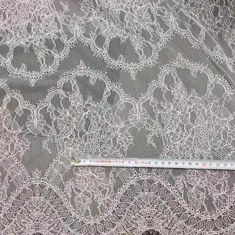 Lace Fabric Eyelash Bridal Nylon Warp Knit for Women's Wear Wholesale 5